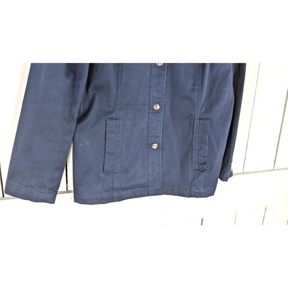 Liz Claiborne Liz Sport Petite blue cotton button jacket - Picture 5 of 5